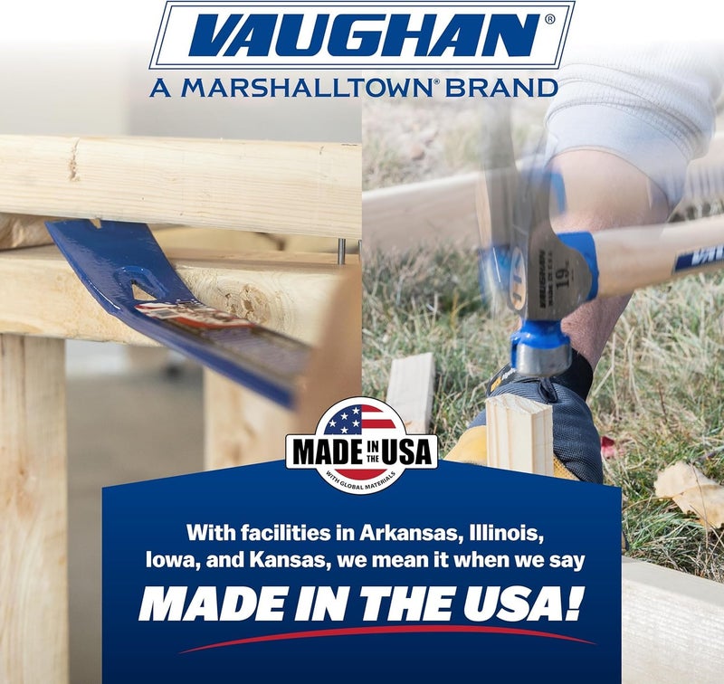 VAUGHAN CF2 California Framer Hammer, 19 oz Milled, Nail Starter, Made In The USA, VN11600 - Image 4